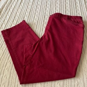 Signature Slimming by CJ Banks, dark red slacks, size 22W